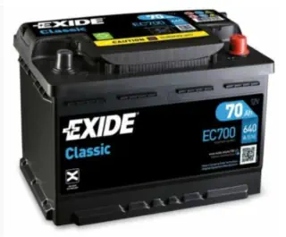 Akumulator EXIDE EC700 70Ah 640A 12V B13 Classic