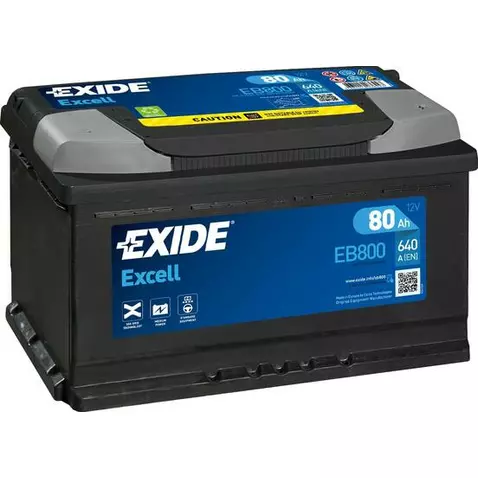 Akumulator EXIDE EB800 80Ah 640A 12V P+ Excell